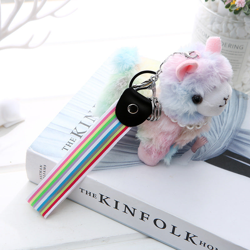 Alpaca keyring for backpacks and handbags