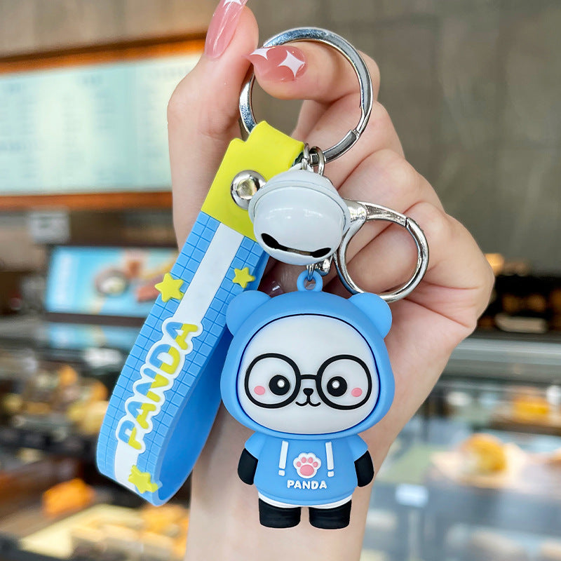 Cartoon doll-shaped panda keychain