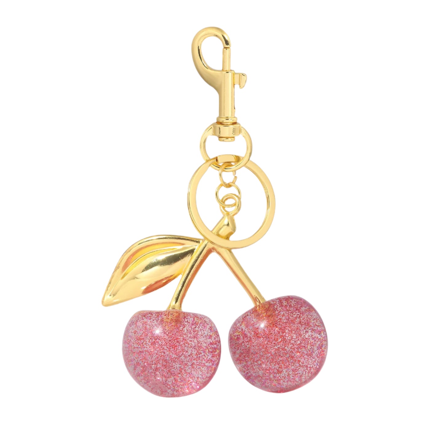 Cherry charm on a white background