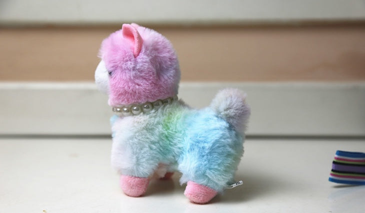 Child-friendly plush animal keychain