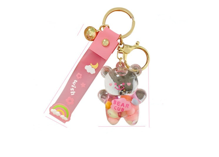 Colorful oil bear keyring for bags