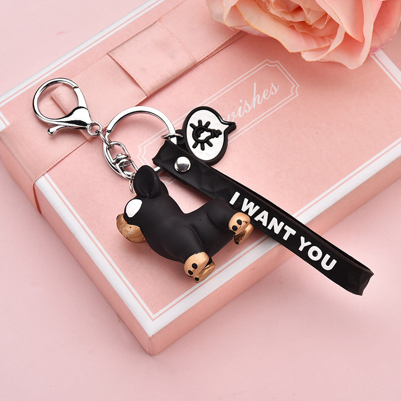 Colorful puppy keychains for phones