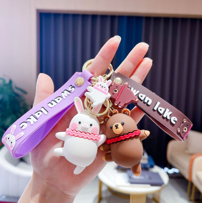 Cute animal keychain for school bags
