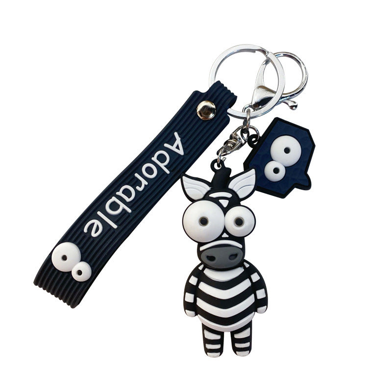 Cute zebra keychain gift for unisex use
