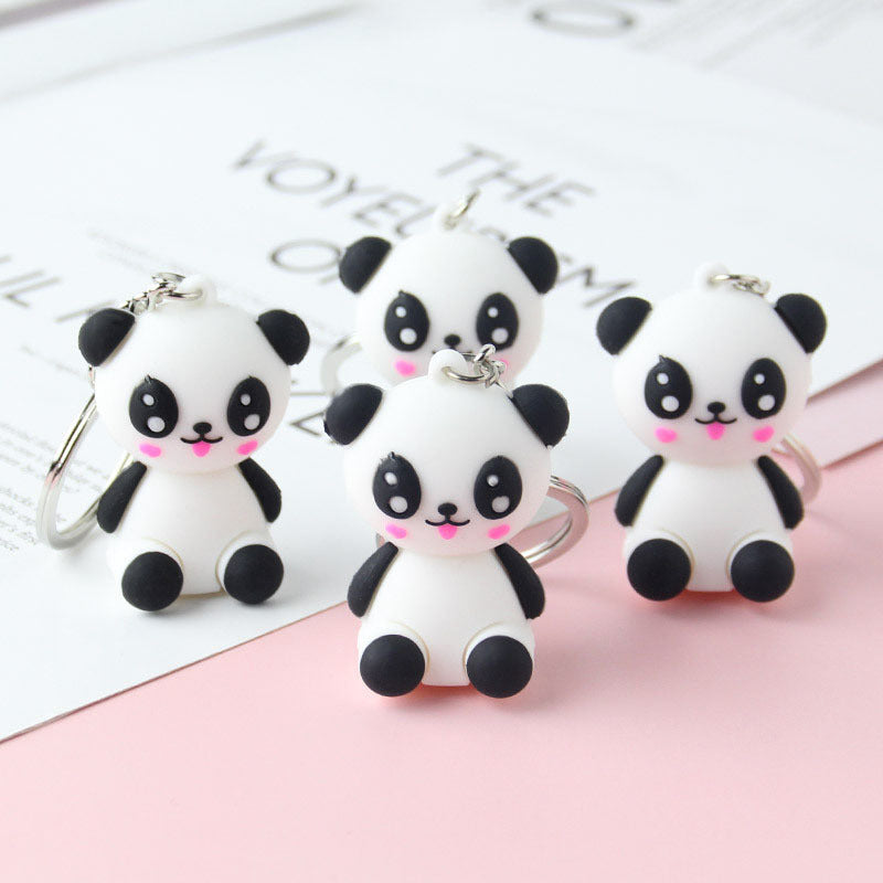 Durable panda keychain for everyday use