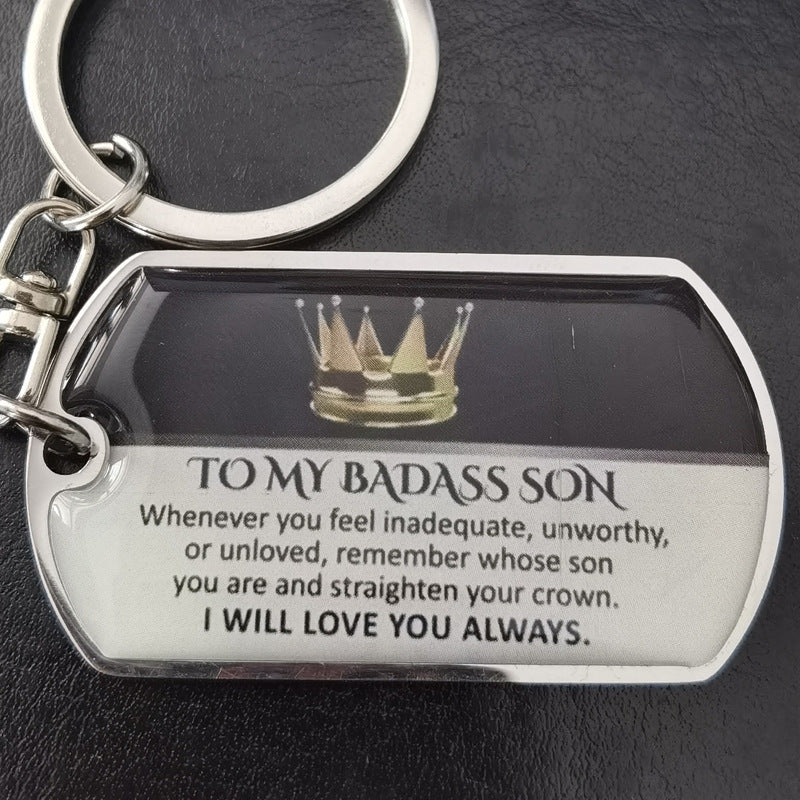 Edgy minimalist keychain for stylish gifts
