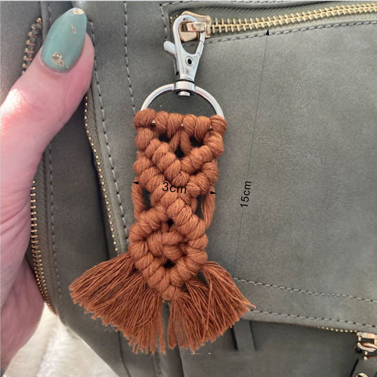 Handmade rope keychain pendant