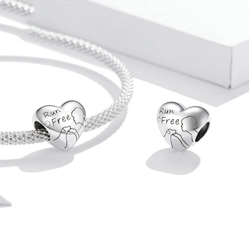 Heart charm fits Pandora-style bracelets