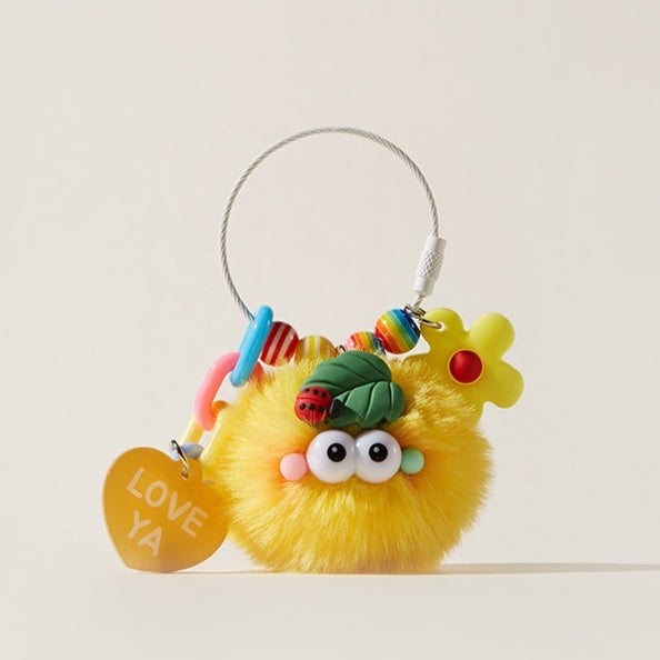 Ladybug keyring in pastel colors
