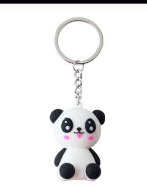 Lightweight panda keychain accessory