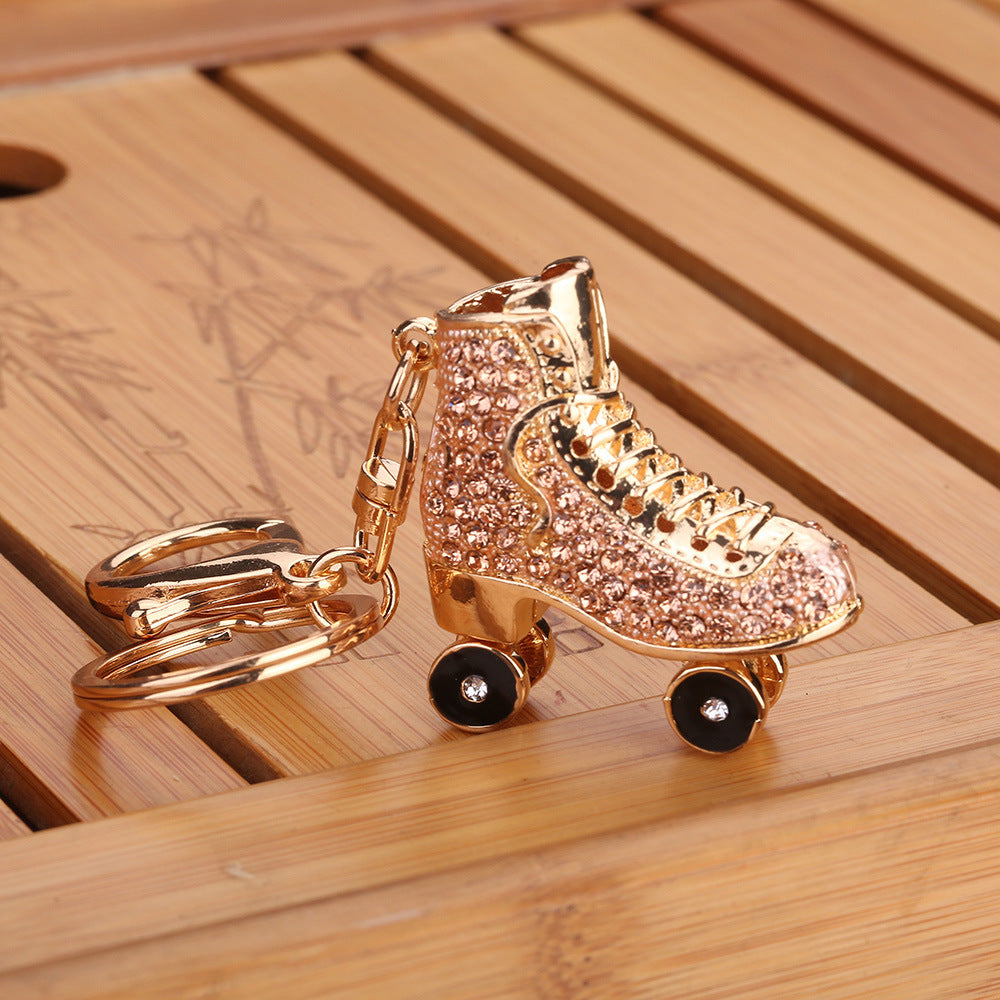 LuxeBlackBag alloy roller skate pendant