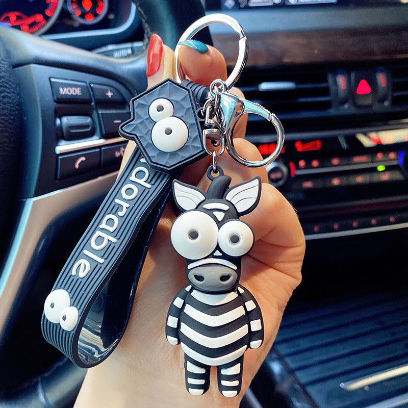 LuxeBlackBag animal keychain for backpacks