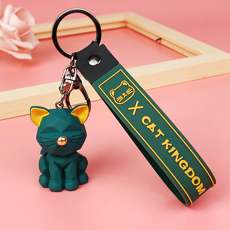 LuxeBlackBag cat pendant accessory