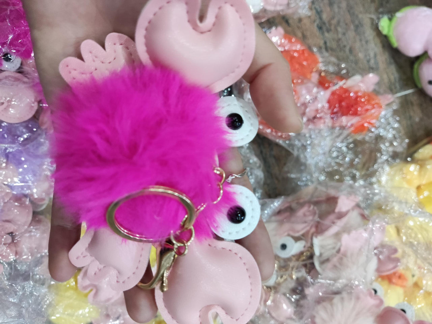 LuxeBlackBag crab keyring charm