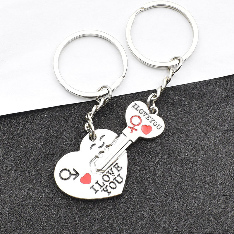 LuxeBlackBag secret love keychain for couples