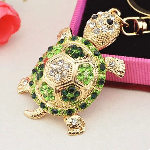 LuxeBlackBag trendy tortoise keyring