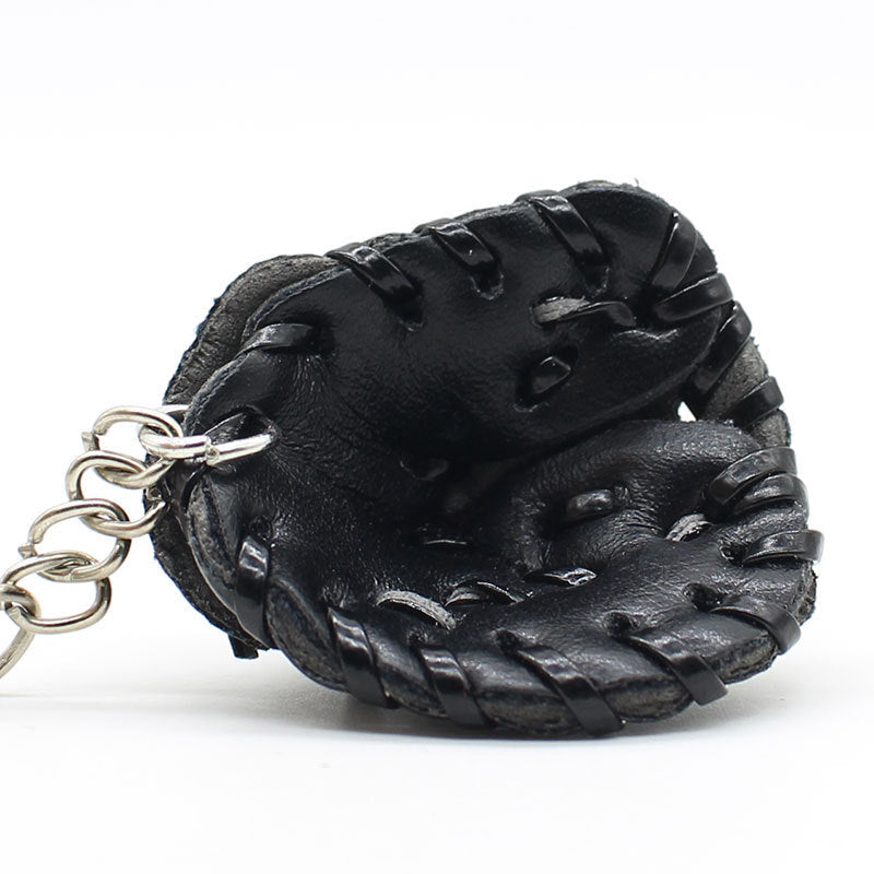 Mini baseball glove pendant in red