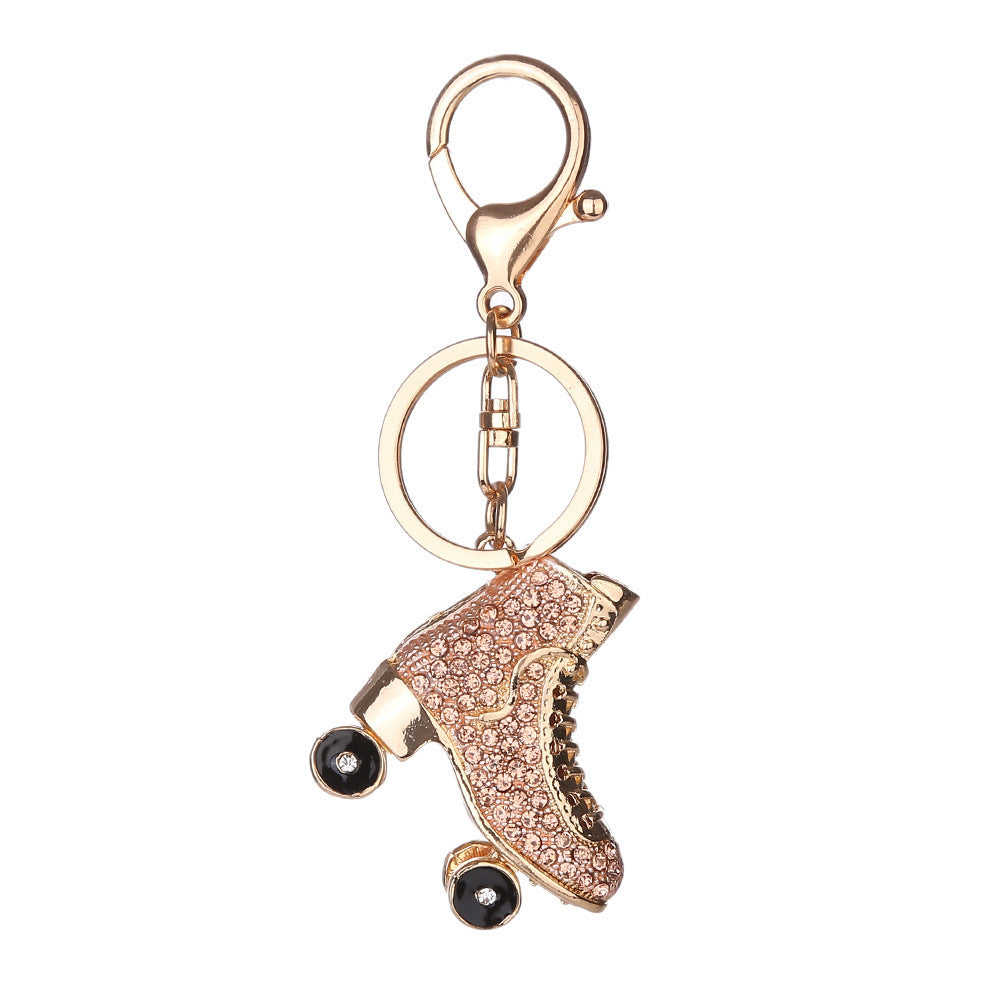 Mini roller skates keychain charm