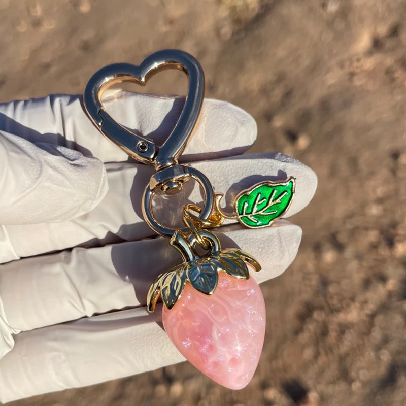 Pastoral style resin keychain for women
