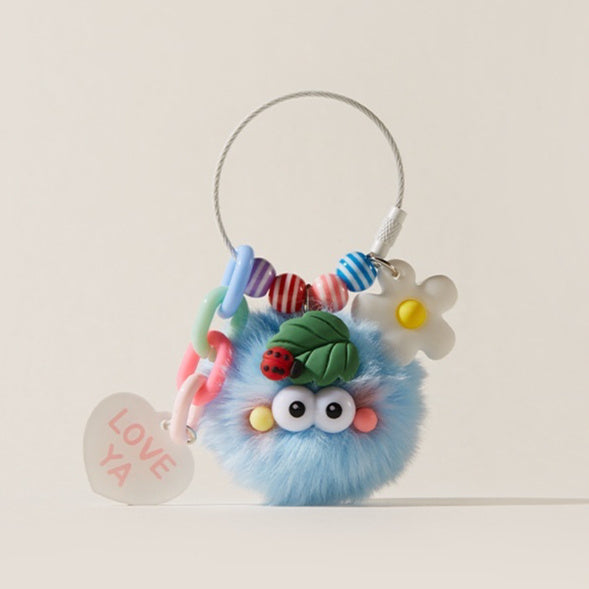 Plush ladybug bag charm gift for her