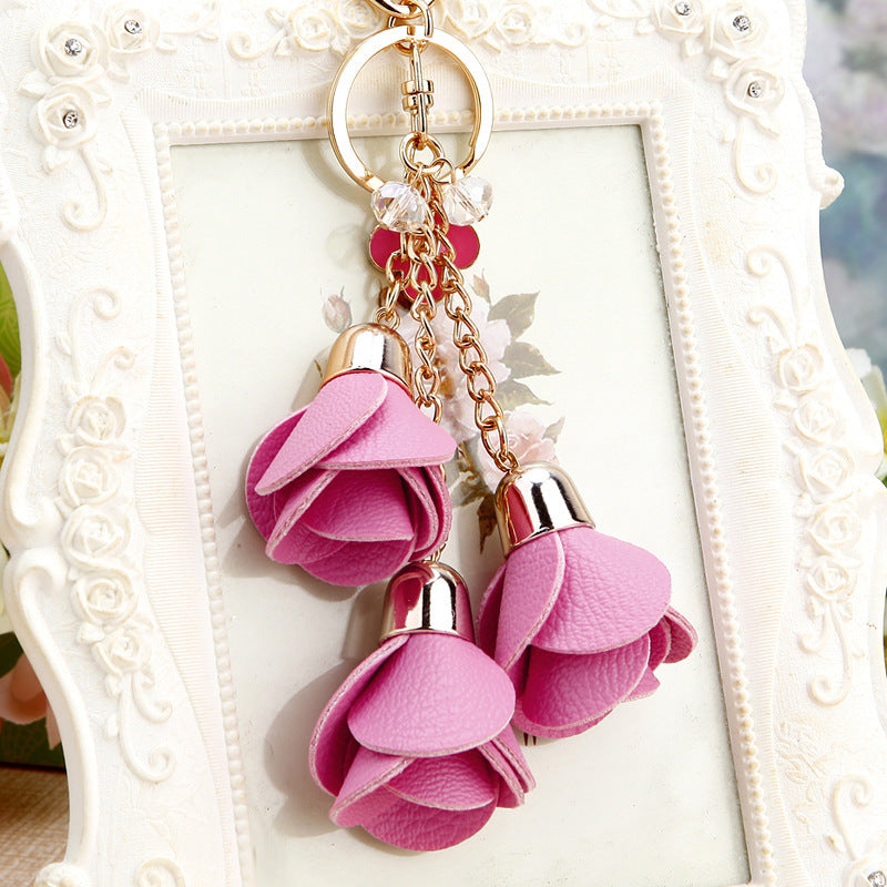 Premium flower-shaped bag pendant