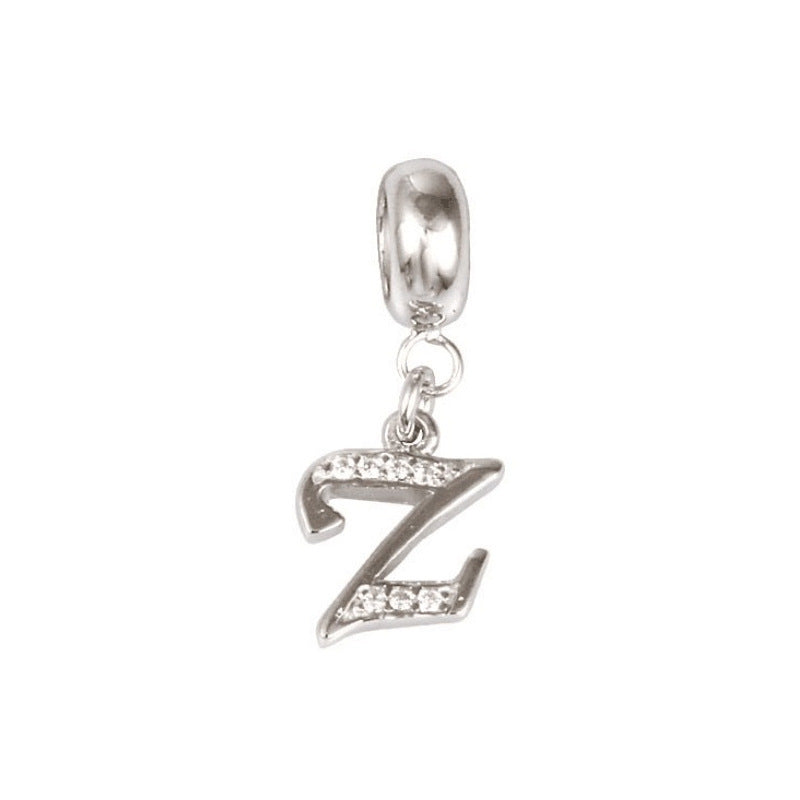 Silver charm with letter Z