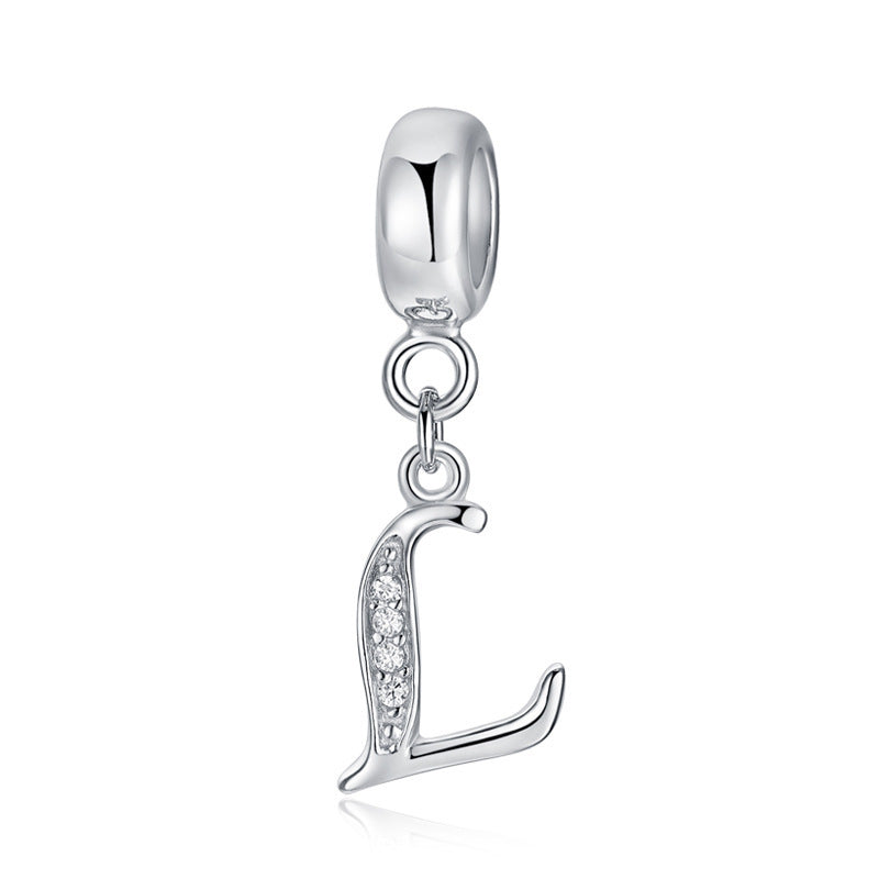 Silver pendant with letter L