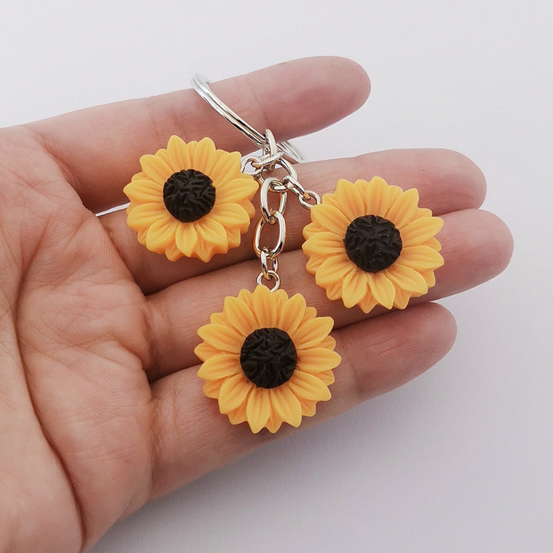 Simple sunflower bag accessory