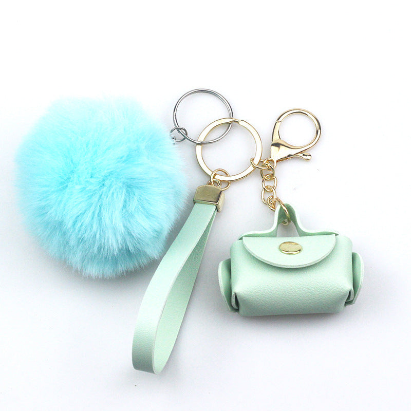 Soft-touch leather bag ornament