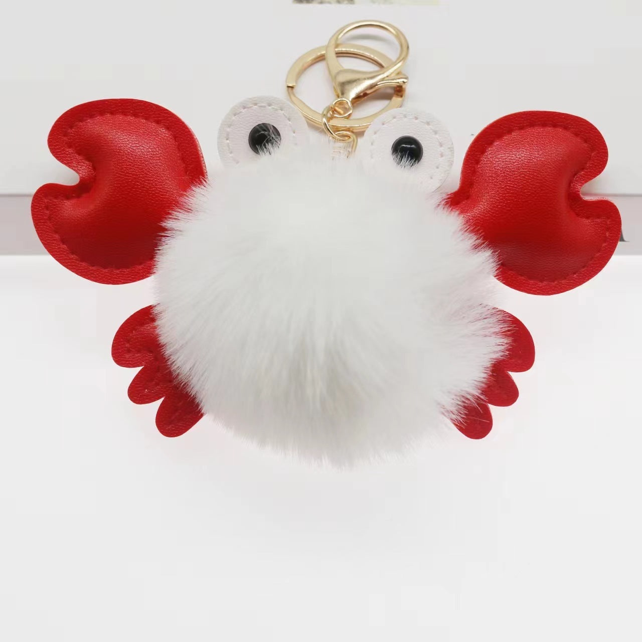 Soft leather crab pendant for bags