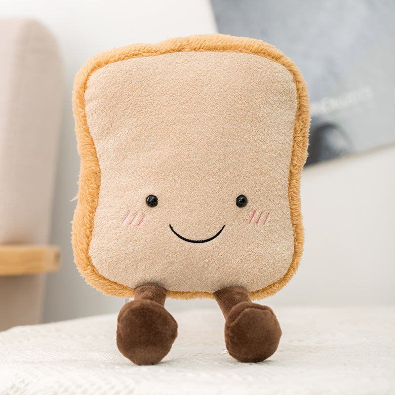 Soft plush croissant keychain for handbags