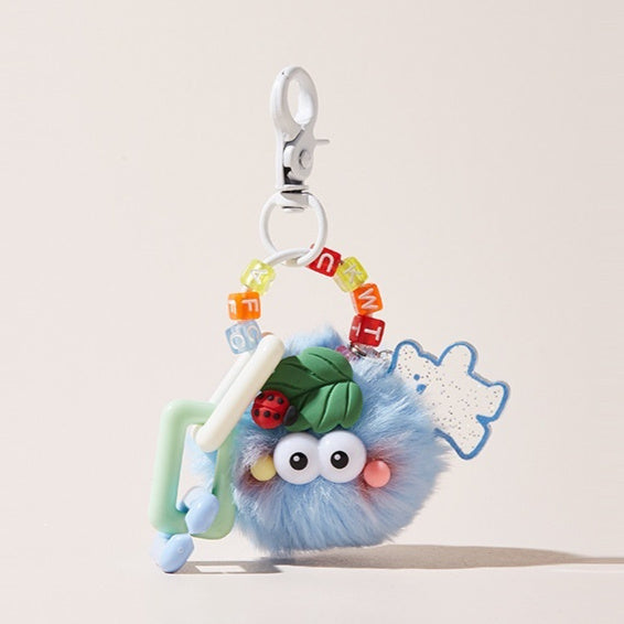 Soft toy-style keychain accessory