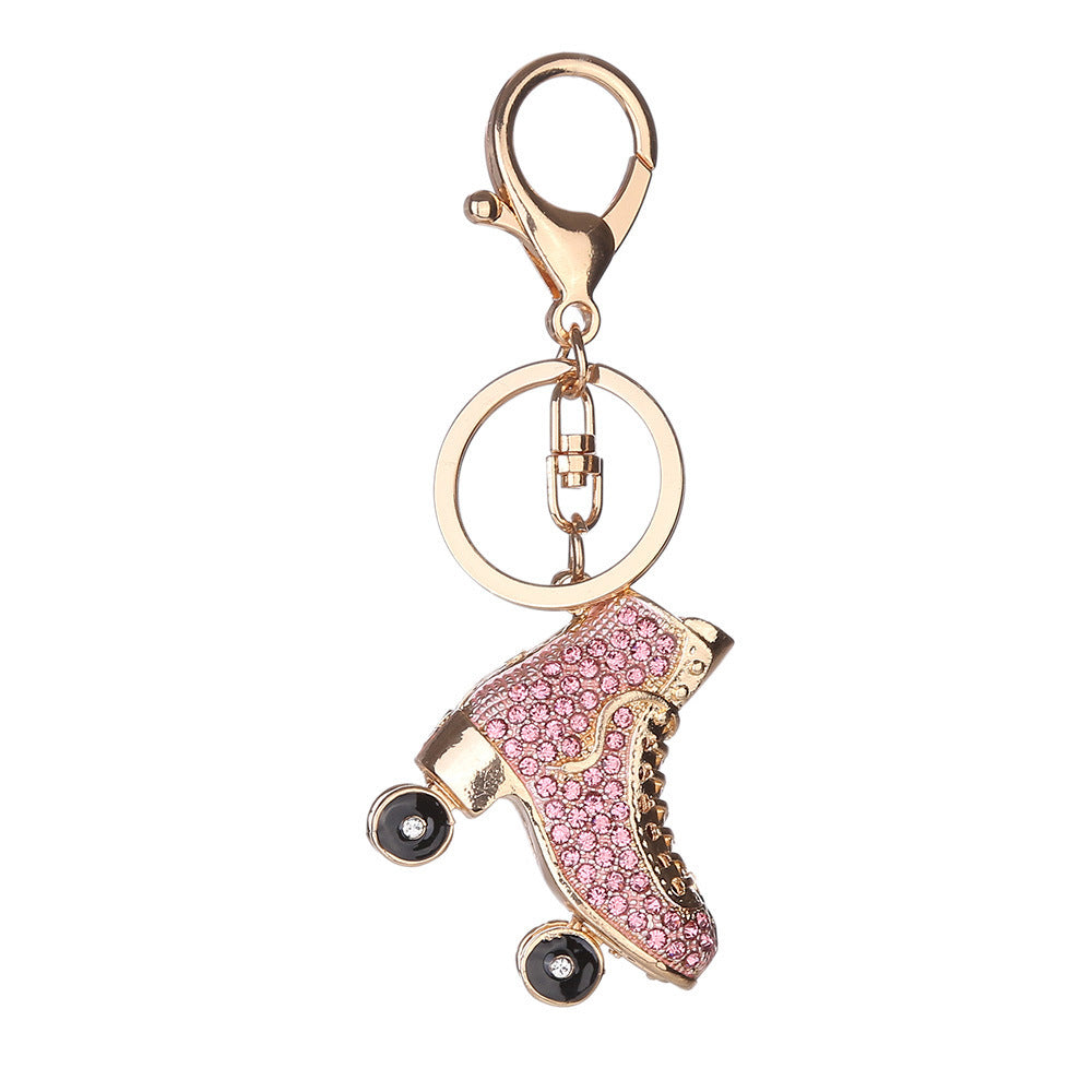 Sparkling metal roller skates accessory