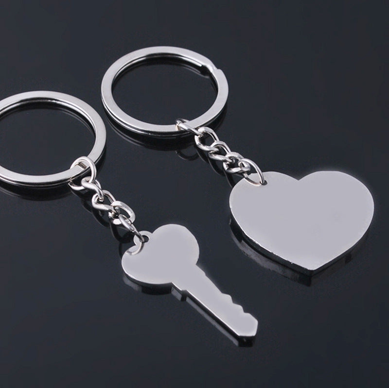 Zinc alloy love keychain for partners