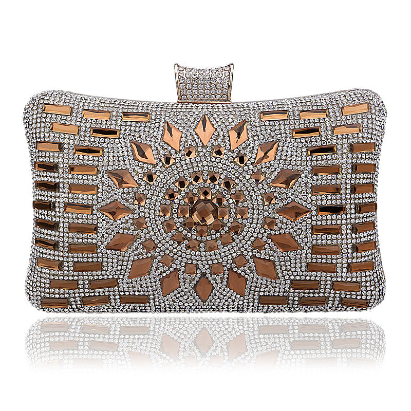 Black diamond evening clutch in Cheongsam-inspired design