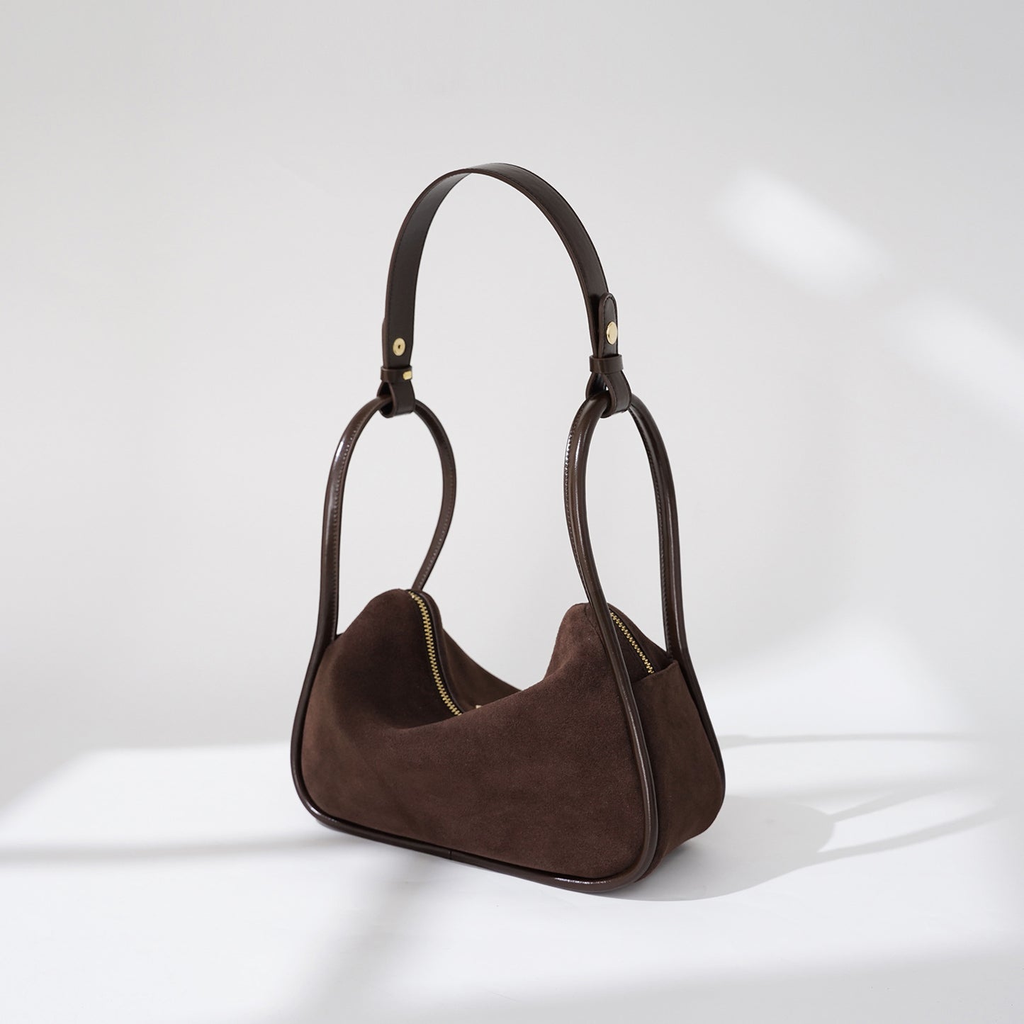 Burgundy frosted leather underarm pillow bag
