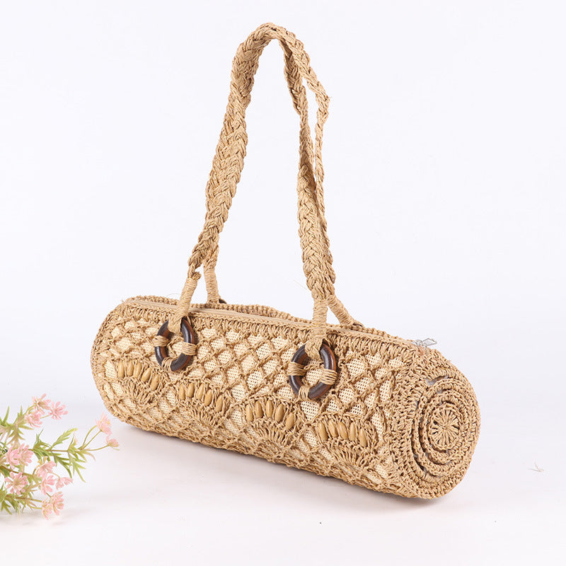Casual Beach Bag for Ladies - Handwoven Straw Material