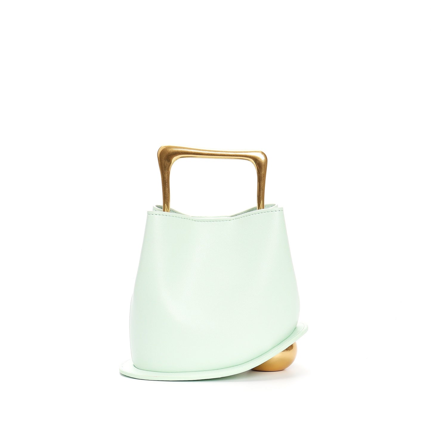 Mint green crocodile pattern version of the bucket bag