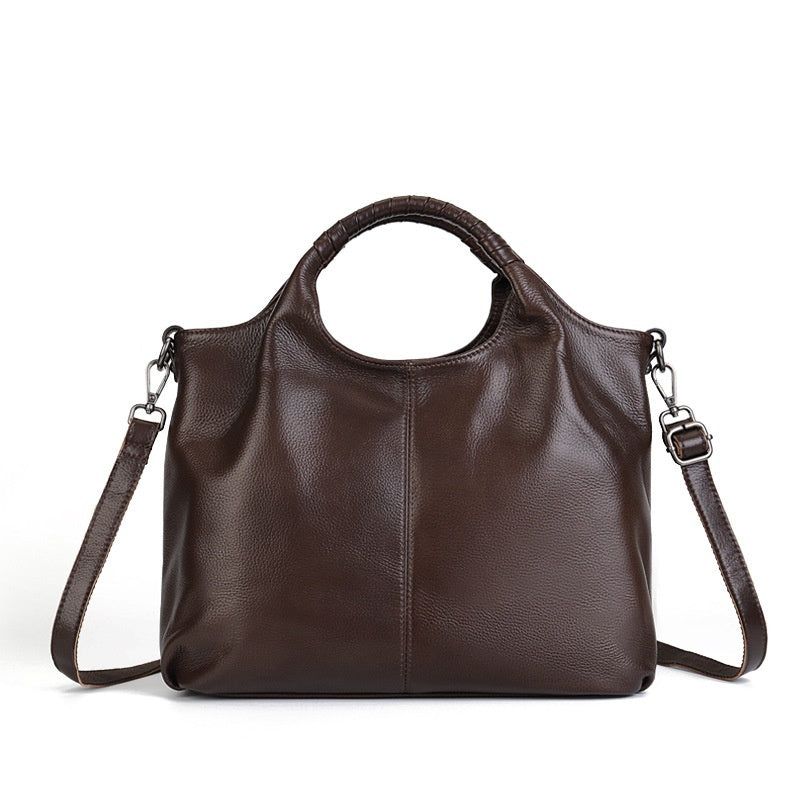 Woman carrying tote for office or daily use