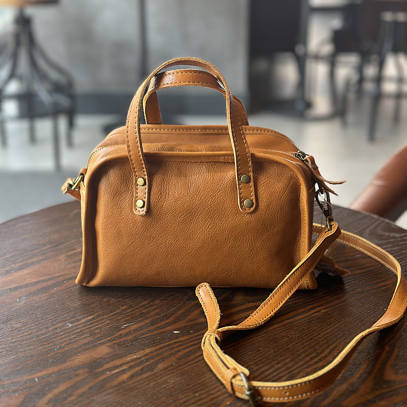 Interior view showing document bag and zipper change compartment