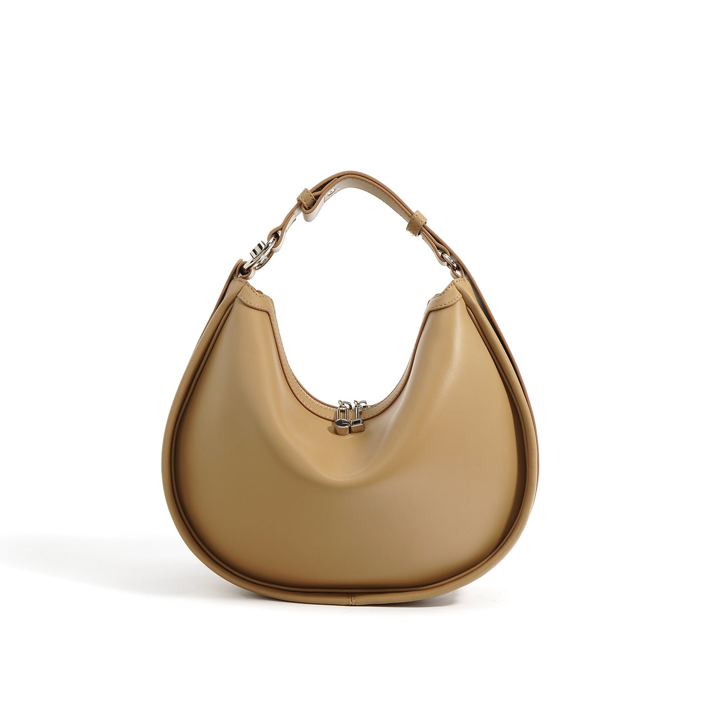 Fashionable stitched leather handbag for ladies