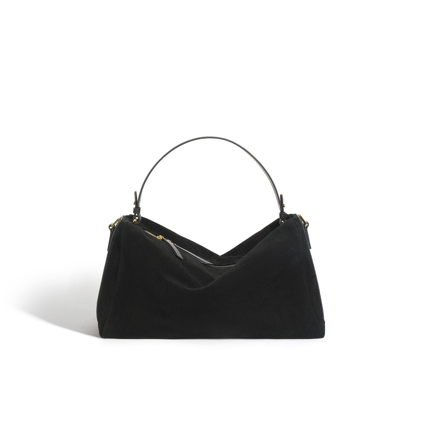 Versatile shoulder bag made from two-layer cowhide