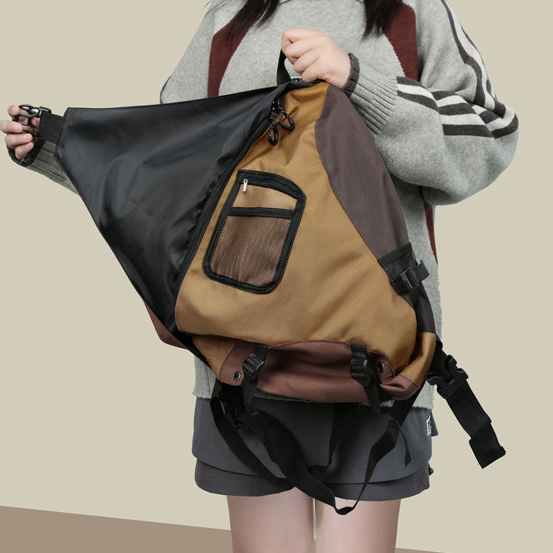 Girls nylon cat-themed daypack