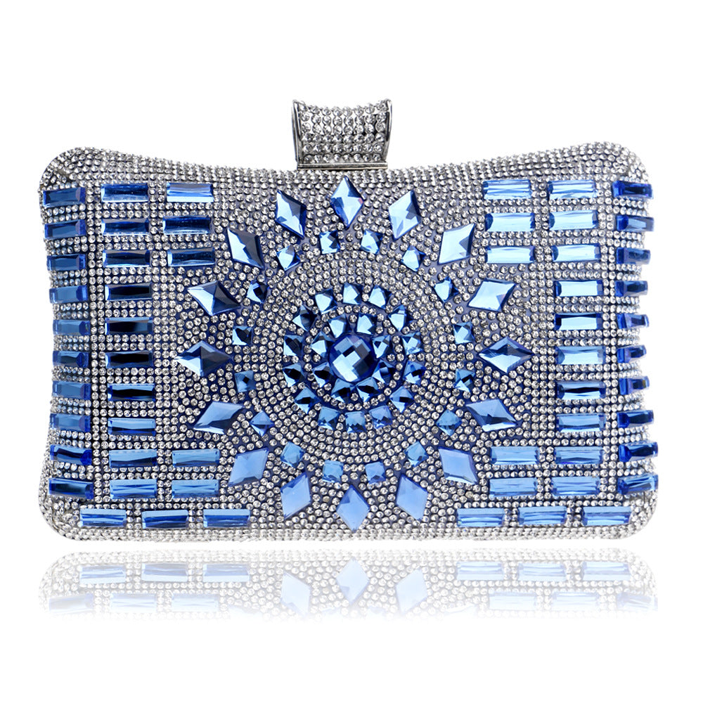 Gold rhinestone Cheongsam-style evening clutch bag