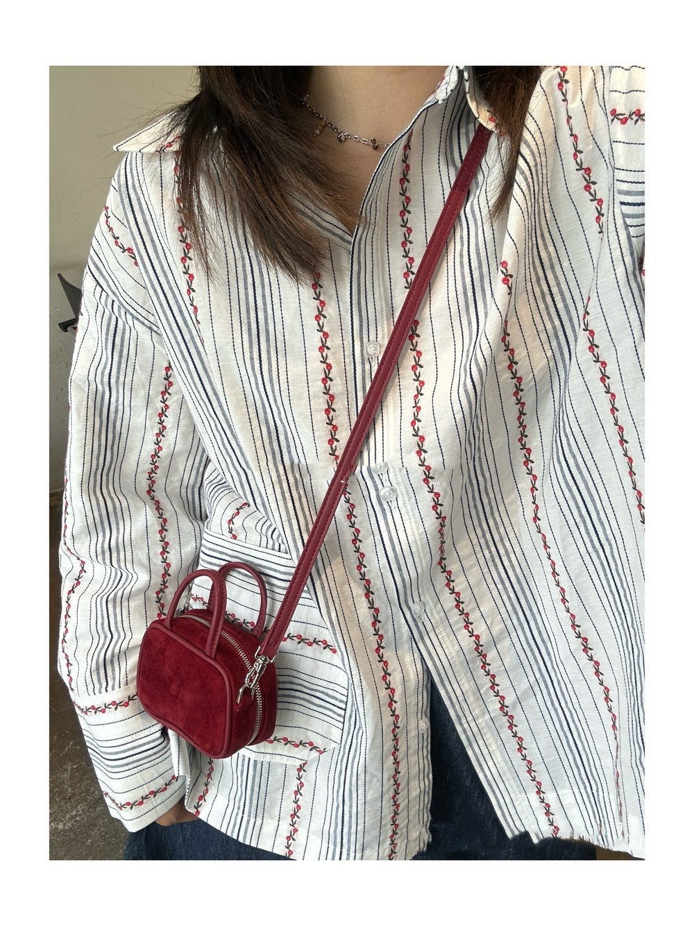 Golden brown mini cowhide crossbody and waist bag