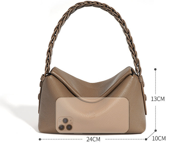 Hot Cocoa cowhide retro handbag for women