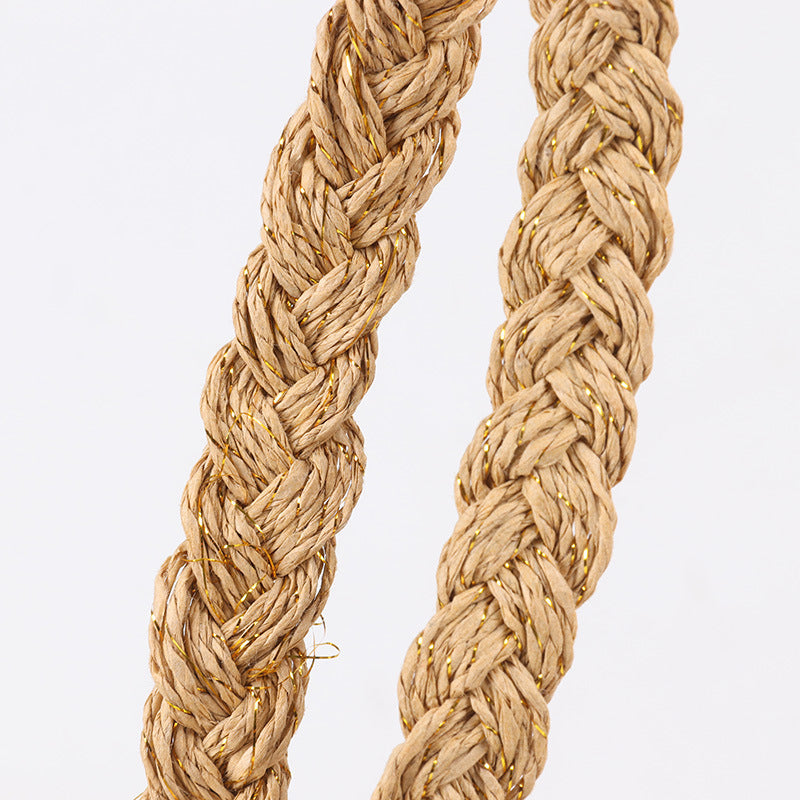 Handwoven Straw Ladies Dinner Bag for Summer Events