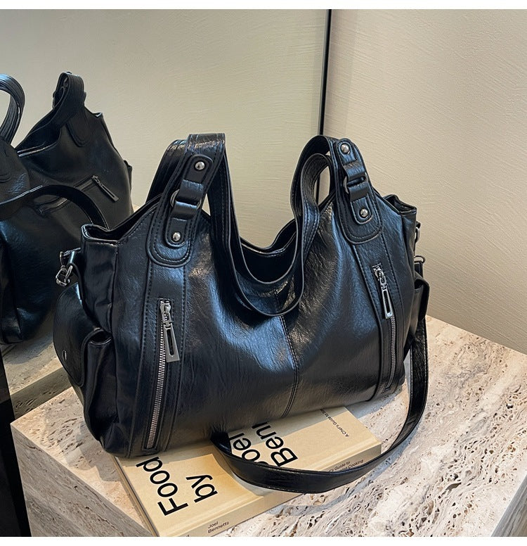 Shopping bag shape women's shoulder bag