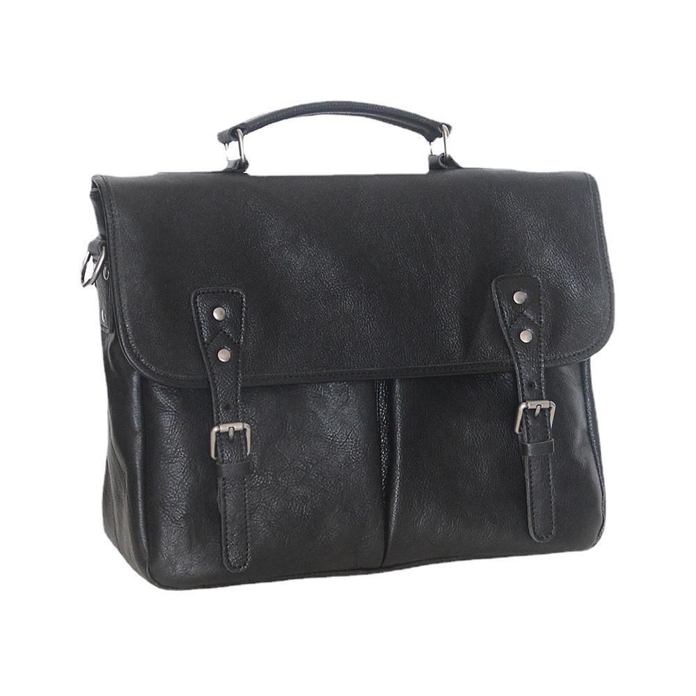Soft handle detail of one-shoulder cowhide handbag