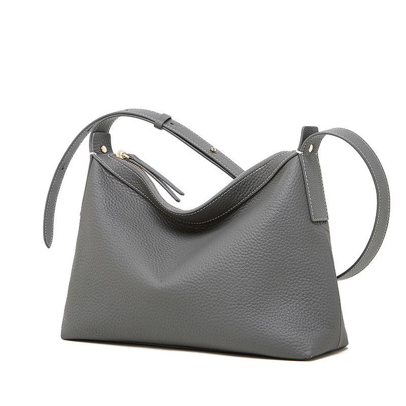 Interior view with zipper pouch and compartments